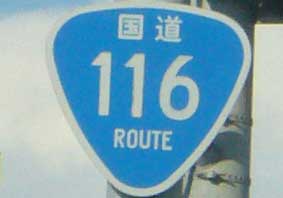 国道116号線